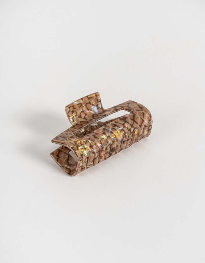 Broche Animal Print Broche Acrílico Animal Print - Marron Beige
