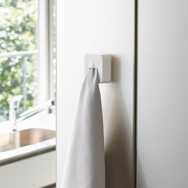 Soporte Toalla Toallero Pared Baño Cocina Cubo Adhesivo Ax ® Variante Color Blanco