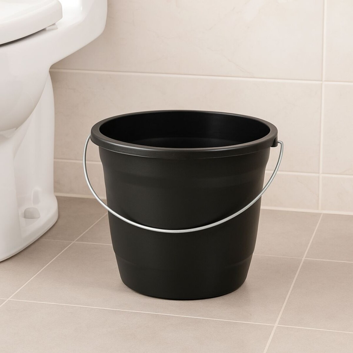 BALDE PLASTICO 5 LITROS NEGRO - NEGRO 