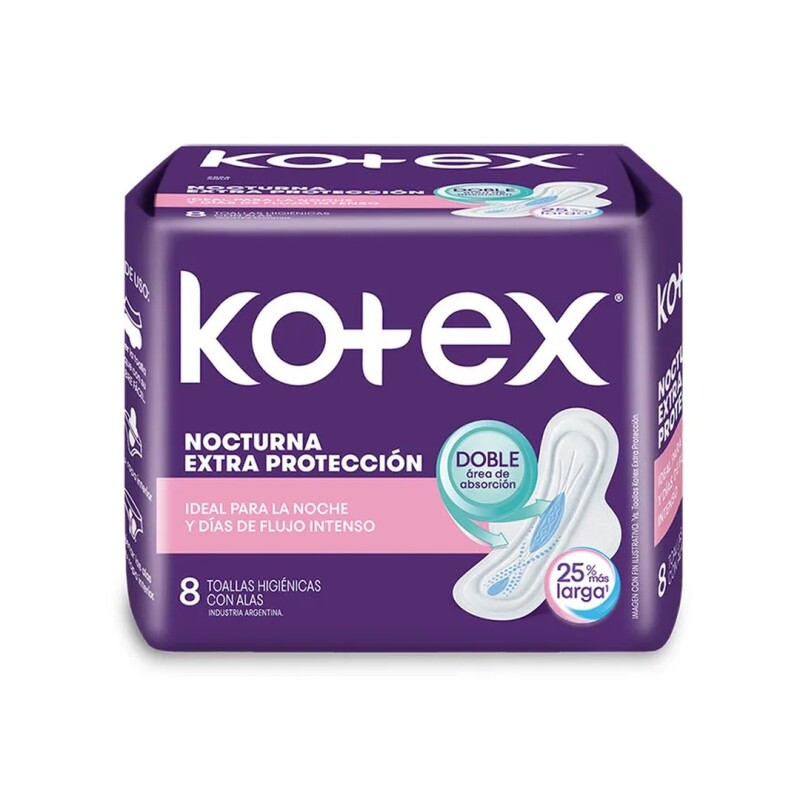 KOTEX NOCTURNA C/A X8 Kotex Nocturna C/a X8