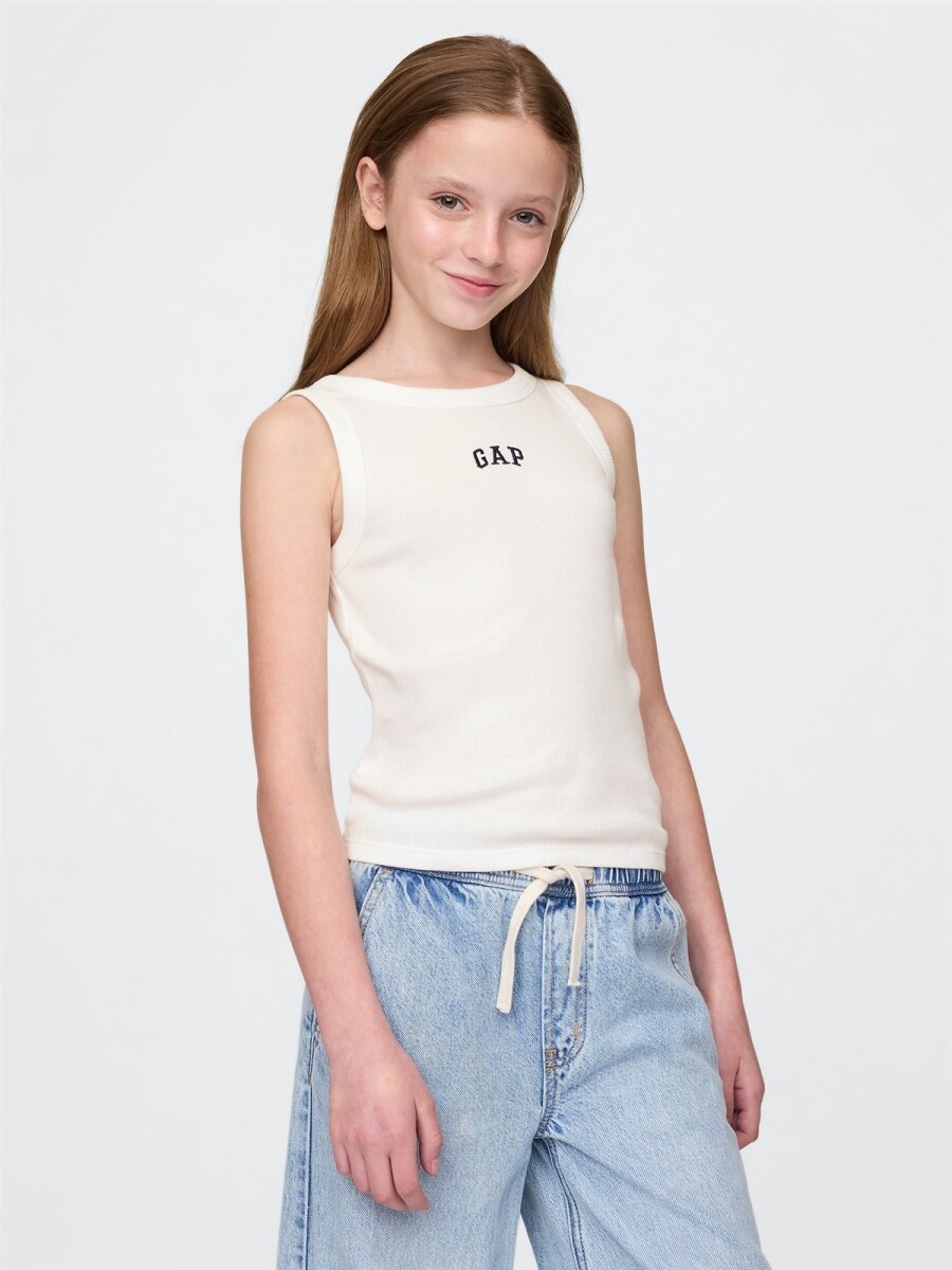 Musculosa Logo Gap Niña - New Off White 