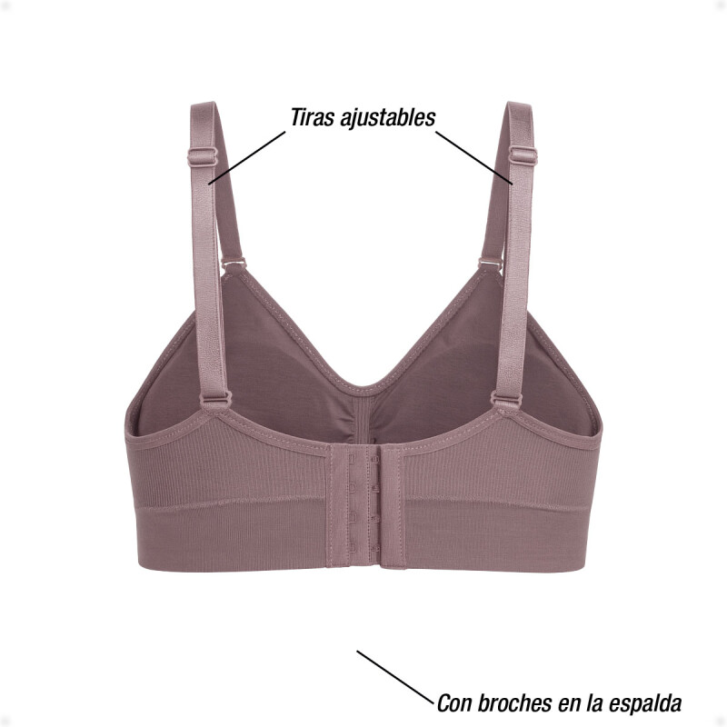 Soutien Top Deportivo Con Tiras Y Broche Color Rosa