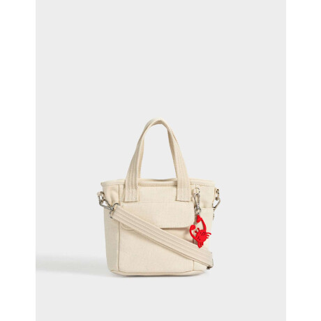 Cartera City Con Charm Blanco Crudo