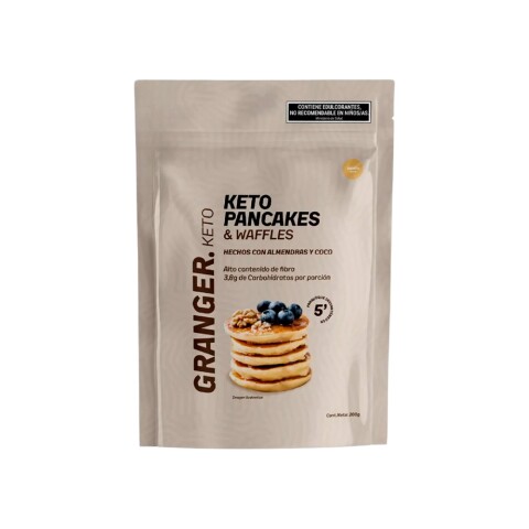 Pancakes y Waffles Keto Vainilla 200 g Granger Nutrición Pancakes Keto Vaini 200g Grang
