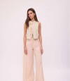 Pantalon Wide Xl Linen Ss26 Manteca