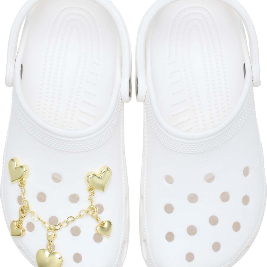 Jibbitz Gold Heart Chain Multicolor