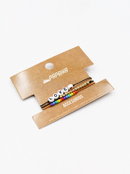 PULSERAS SEt x 3 ANGEL MULTICOLOR