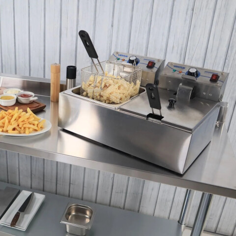 Fritador Eléctrico Doble de Mesa 12 Litros Fritador Eléctrico Doble de Mesa 12 Litros