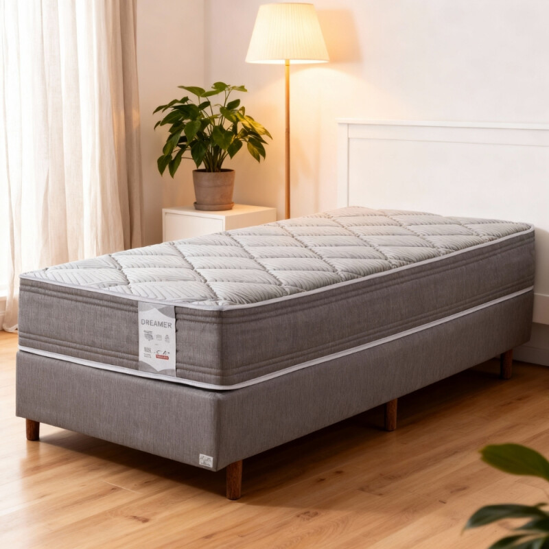 Sommier Oxford Firme | Resortes Pocket Independientes + Espuma AG80 | Active Protection Antiácaros 1 Plaza 88x188x25