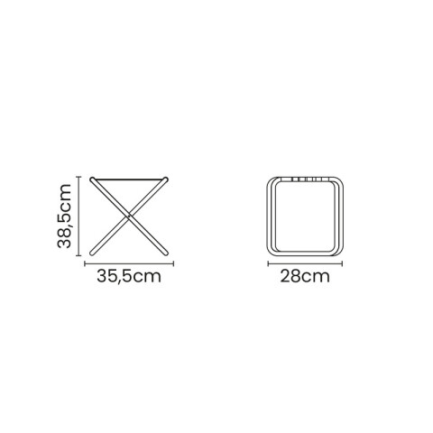 Banqueta plegable en aluminio y polietileno "FIJI" -TRAMONTINA TD0905