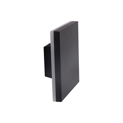 Lámpara pared LED cuadrado negro IP65 12W cálida IX4564