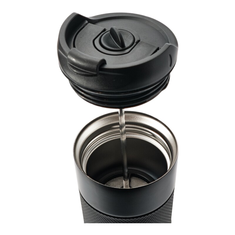 Cafetera Manual Prensa Francesa de Viaje Termica 500ml Negro