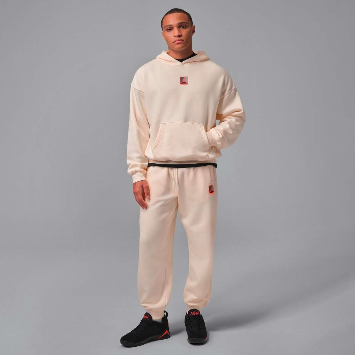 Abrigo Jordan Brooklyn Fleece De Hombre - Crema 