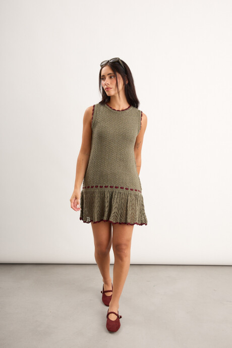Vestido Magnolia corto Verde