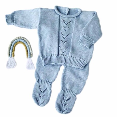 Conjunto tejido de pelele y batita Conjunto tejido de pelele y batita