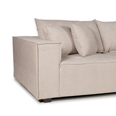 Sofá Modular Maia (5 módulos) - Tela Microfibra 12073 (Greige)