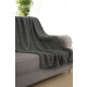 Manta Frazada Polar Suave Invierno 1 plazas Abrigada Gris Oscuro