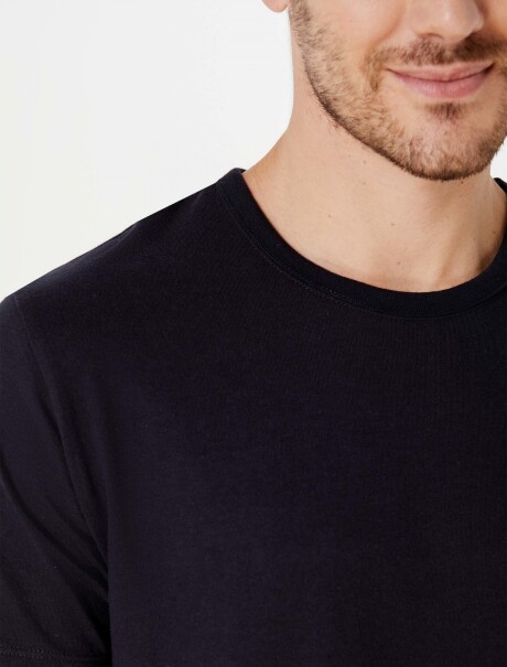 CAMISETAS BÁSICAS MANGA CORTA SLIM NEGRO