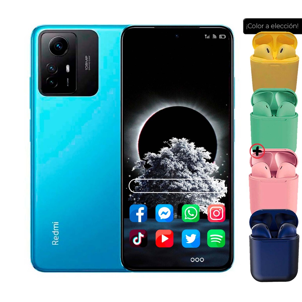 Xiaomi Redmi Note 12s 256 /8 Gb Triple Cámara 108 Mpx + Auriculares - Azul  — Black Dog