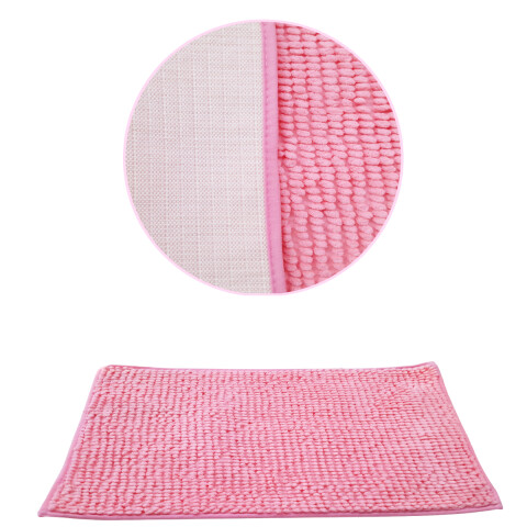 Alfombra peludita 38x58cm color rosado Alfombra Peludita 38x58cm Color Rosado