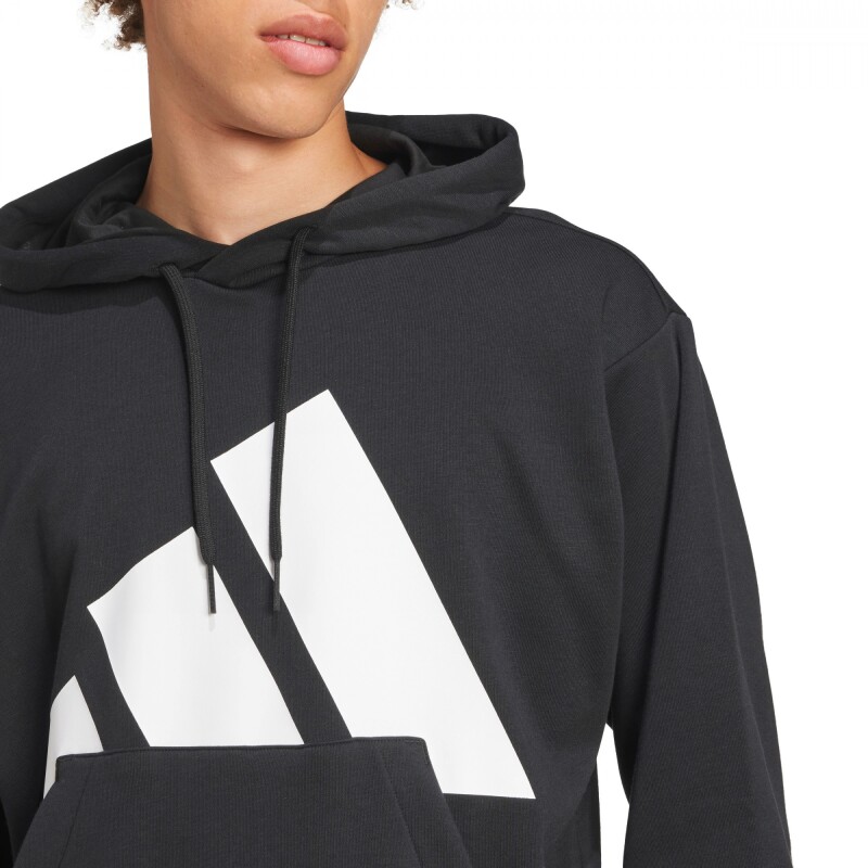 Abrigo Essentials Big Logo French Terry de Hombre Negro