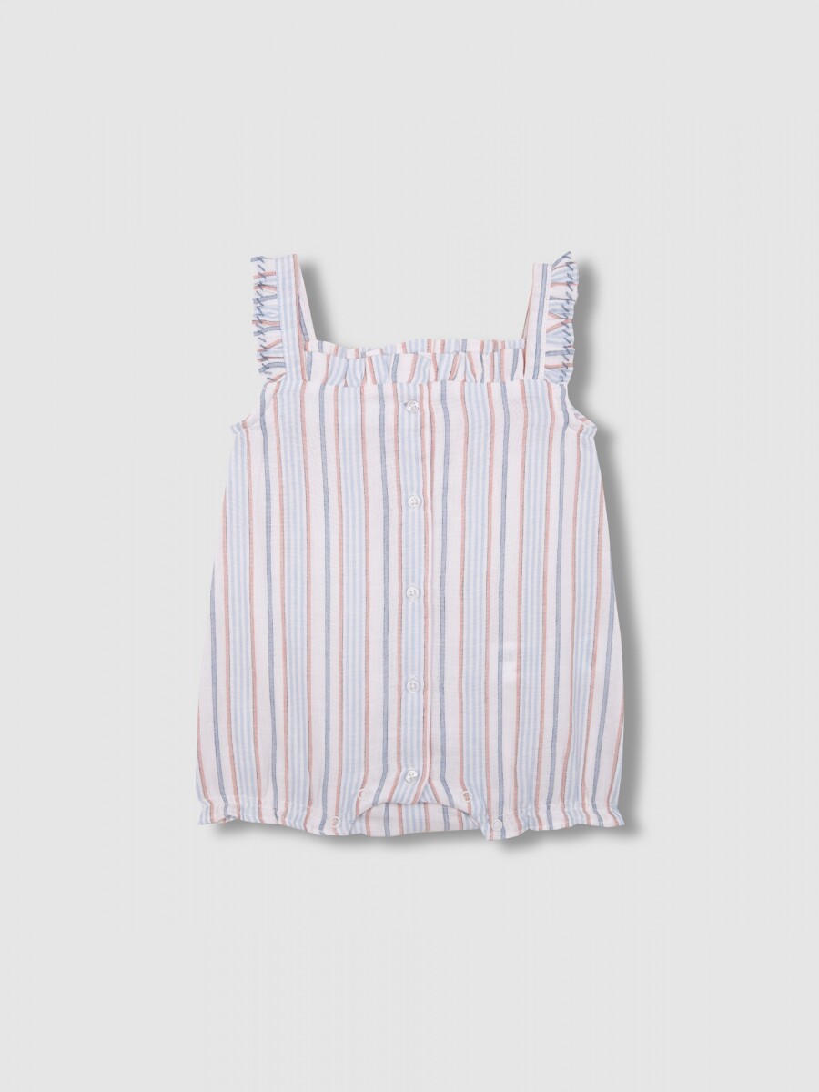 Pijama Estampado Rayas Piedra