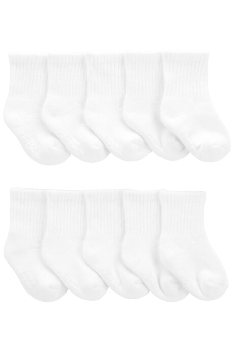 Pack diez pares de medias de algodón, blancas Pack diez pares de medias de algodón, blancas