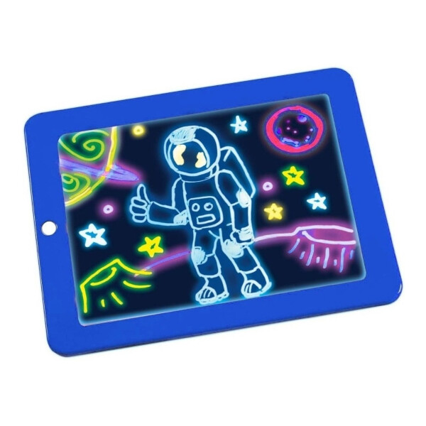 Pizarra Led Mágica Didáctica Infantil 3d Con Luces Niños Variante Color Azul