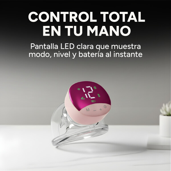 Extractor Maternal Inalambrico 4 Modos 12 Niveles Recargable Color Rosado