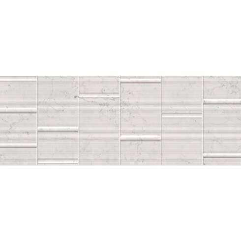 PORCELANATO REVESTIMIENTO MATE BLANCO DECORADO 45X120 LINEA GAMAS DE BLANCO