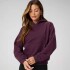 Polera Cozy Fleece Hoodie Mujer Oxblood
