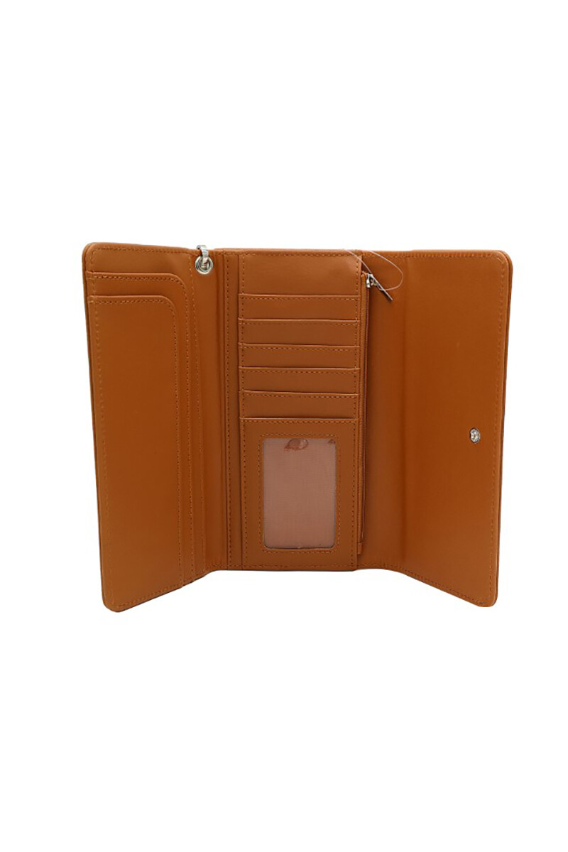 Billetera Trendy con llavero Marrón