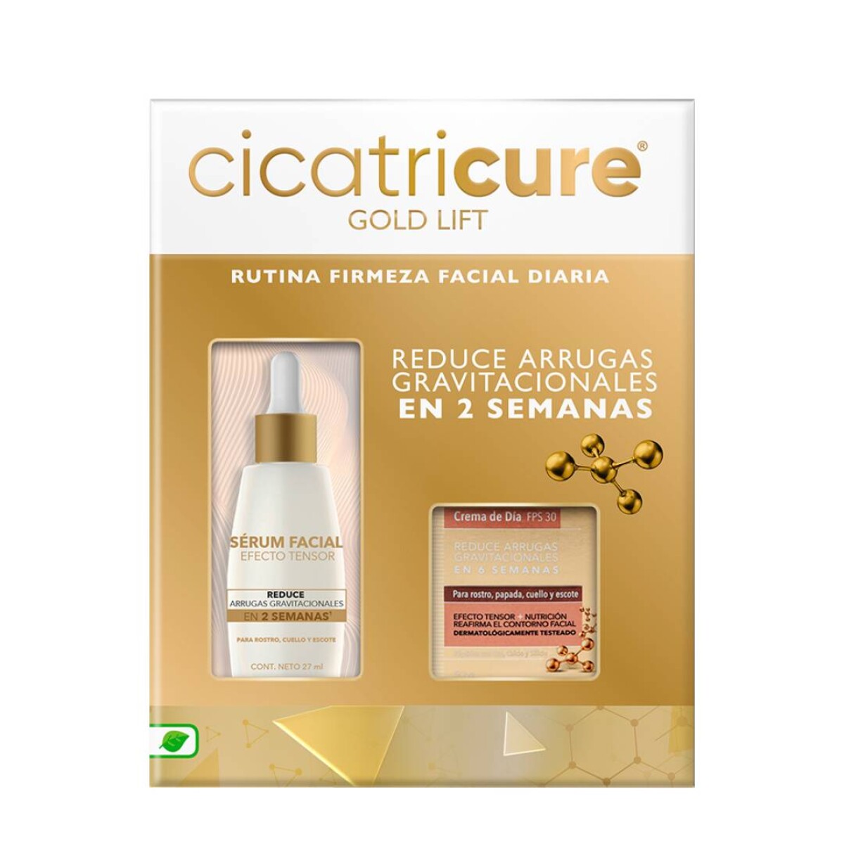 Crema Cicatricure Gold Lift Dia 50Gr + Serum Facial Cicatricure Gold Lift 27Ml - Pack 