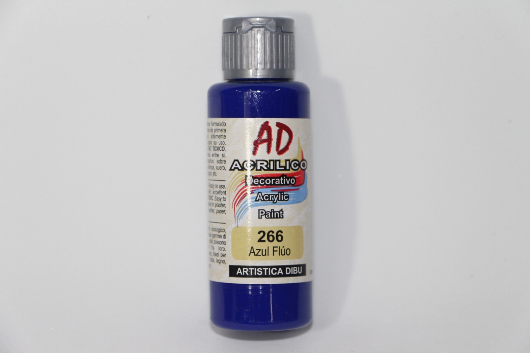 PINTURA ACRILICA ARTISTICA DIBU 60 ML. DIFERENTES COLORES - COLOR AZUL FLUO 266 