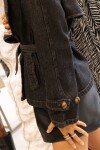 TRENCHCOAT REBECCA MINI DENIM BLACK TRENCHCOAT REBECCA MINI DENIM BLACK