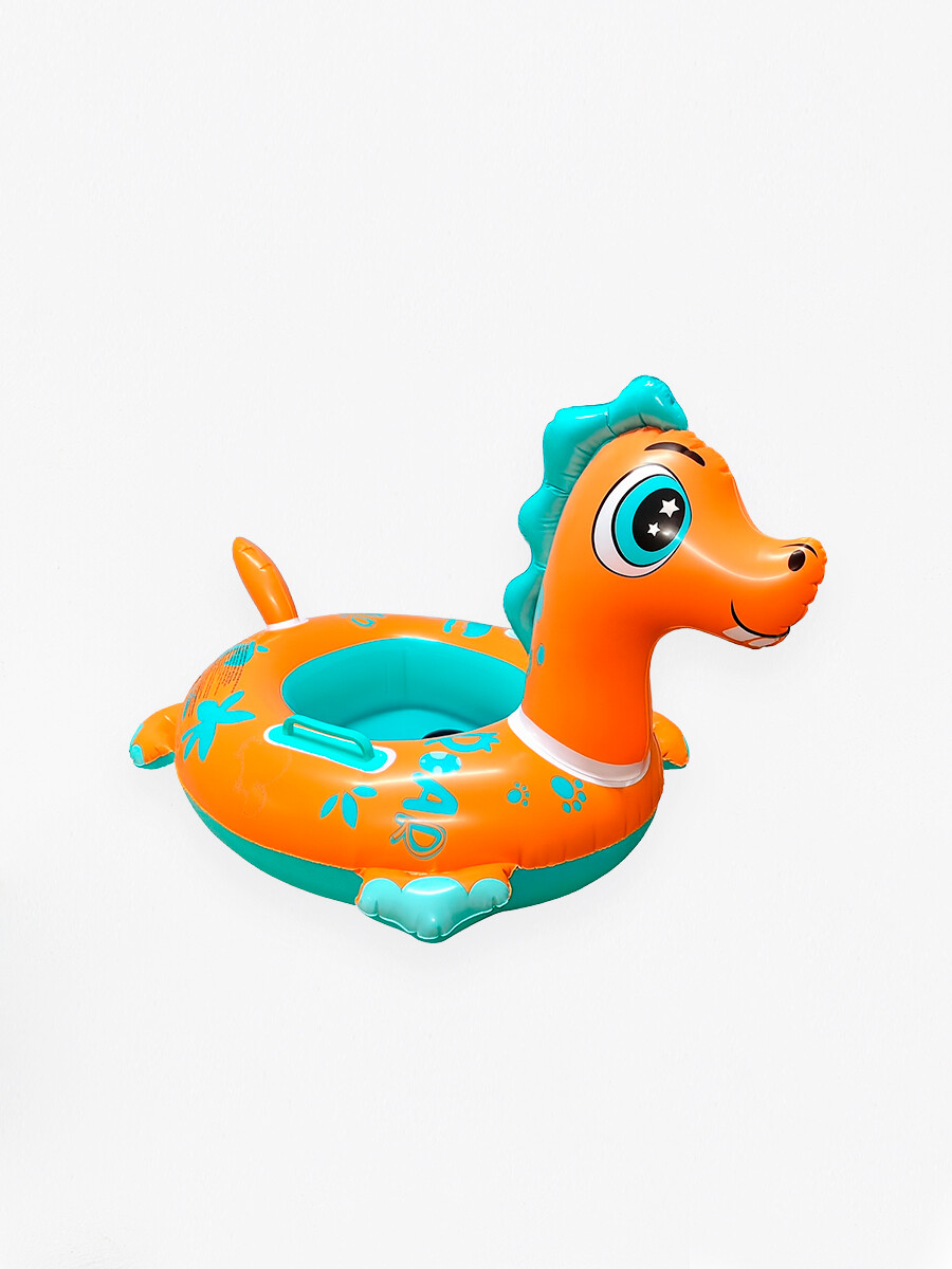 INFLABLE DINO CON SUJETA PIERNAS - NARANJA 