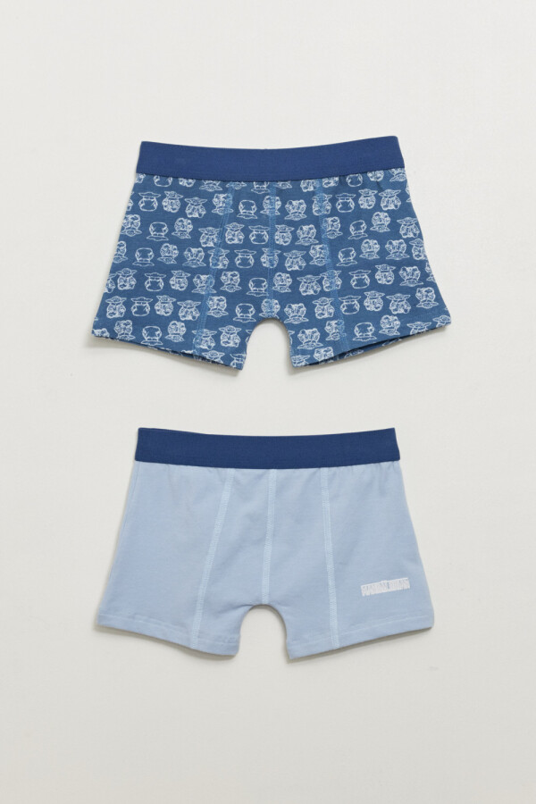 Pack x2 boxer Grogu Azul