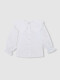 Blusa Cuello Petalos Blanco Optico