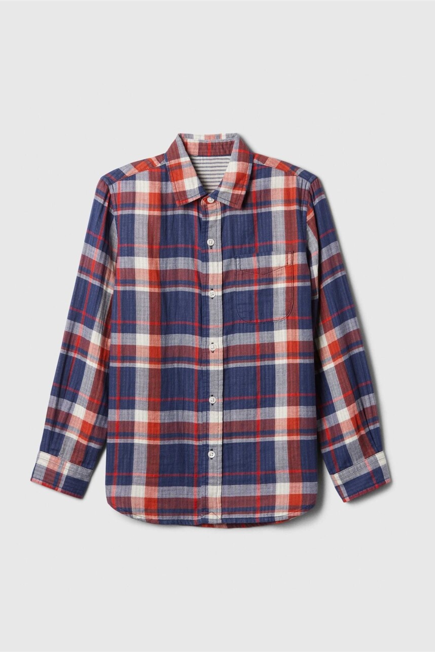 Camisa Manga Larga Niño Red Ochre 18-1442 Tcx