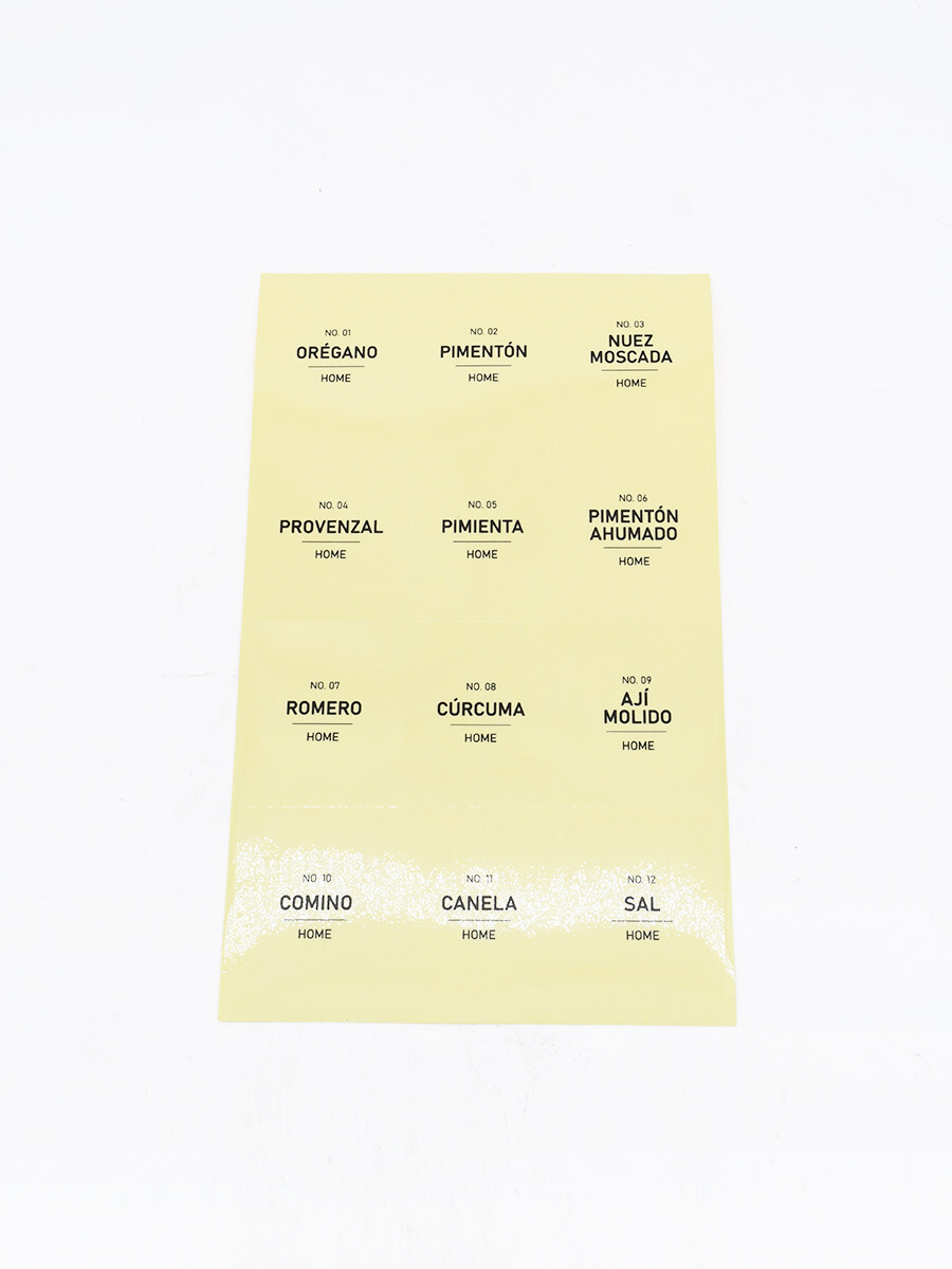 STICKERS CONDIMENTOS VINTAGE PACK X2 - BLANCO 