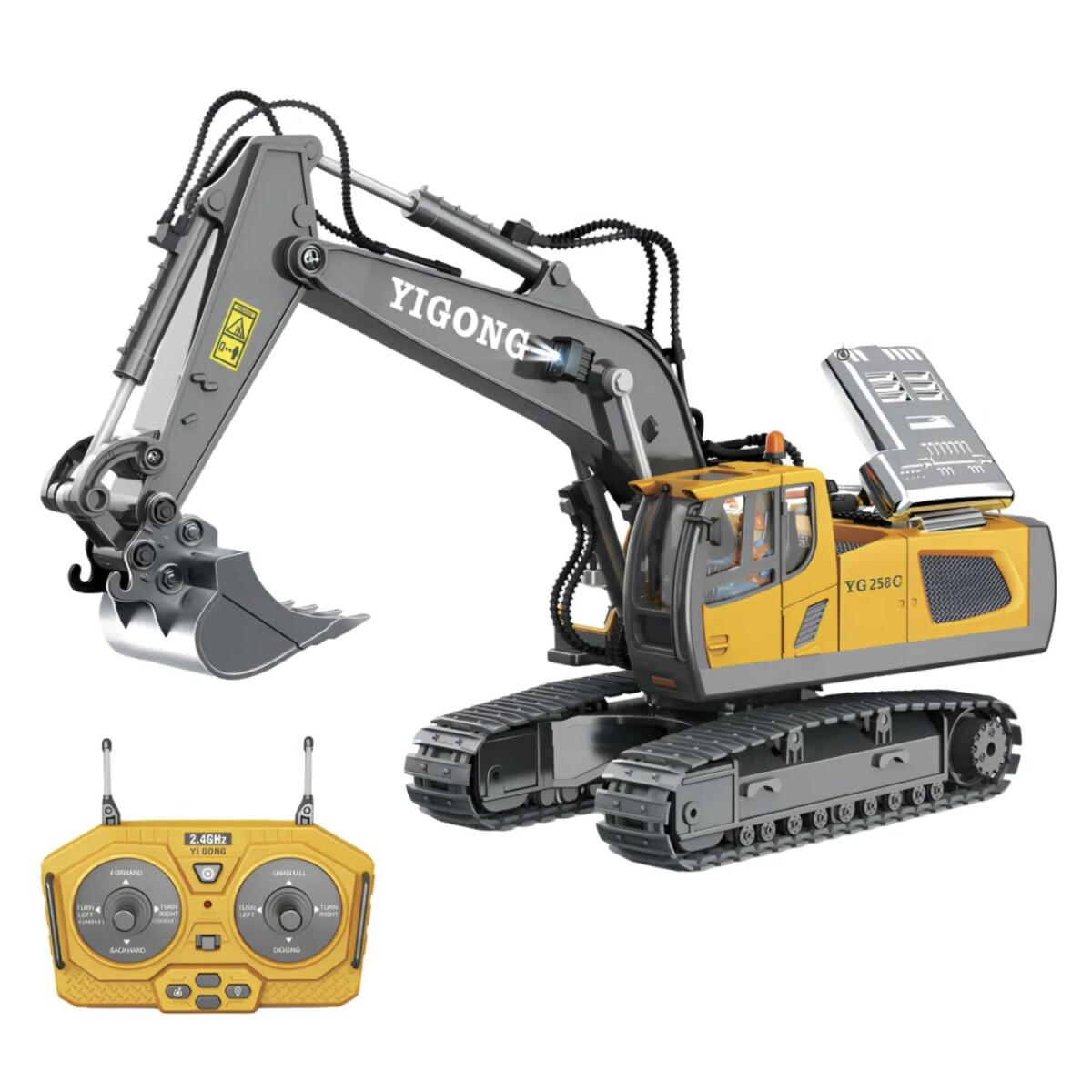 Juguete Excavadora A Control Remoto Bateria Recargable 2.4g 