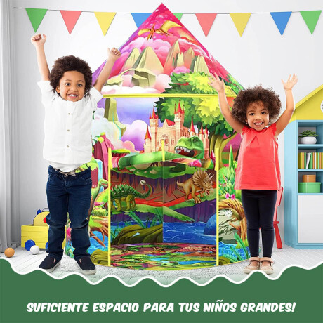 Carpa Infantil Casita Exterior Dinosaurios 99cmx130cm Jug009812-dn