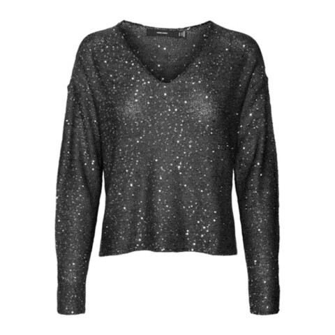 VMLEILANI NEW LS V-NECK PULLOVER REP BLACK