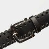 Cinturon Braided En Cuero Vegetal Negro
