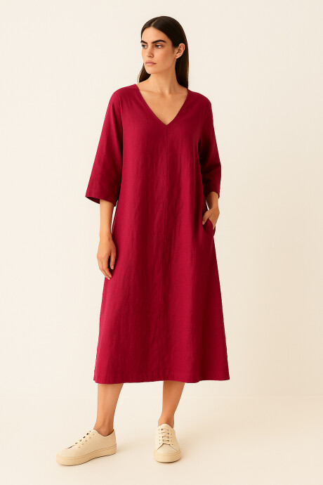 Vestido Judhit Rojo Coral