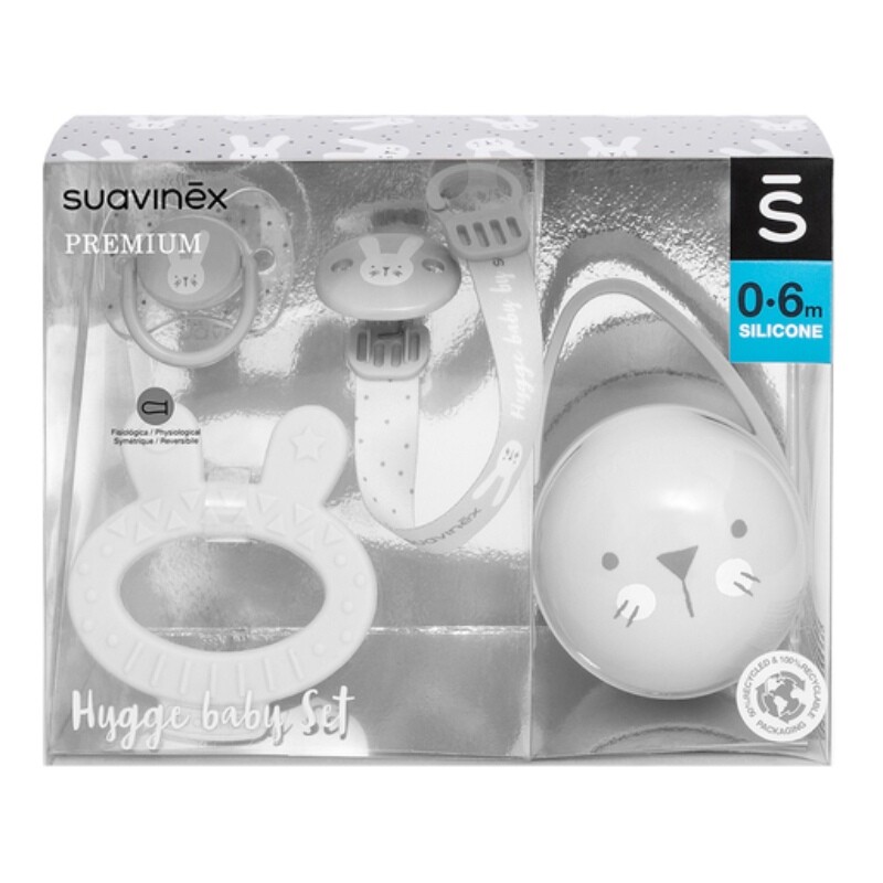 HuggeBaby Set Premium Suavinex Gris