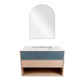 CONJUNTO DE BAÑO HABITARE MODELO SY2019-80 / MUEBLE + BACHA + ESPEJO C/ LUZ LED - 80 cm Conjunto De Baño Habitare Modelo Sy2019-80 / Mueble + Bacha + Espejo C/ Luz Led - 80 Cm