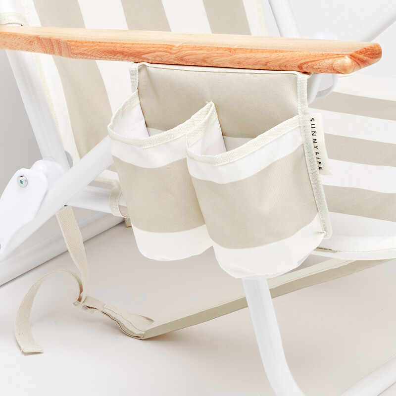 S61DBCB Reposera Playa Reclinable Mochila Sunnylife Oyster Stripe