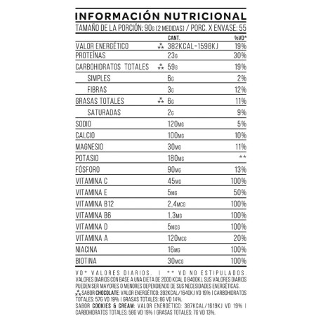 Star Nutrition Mutant Mass Proteína Masa Muscular 1,5KG Cookiesycream