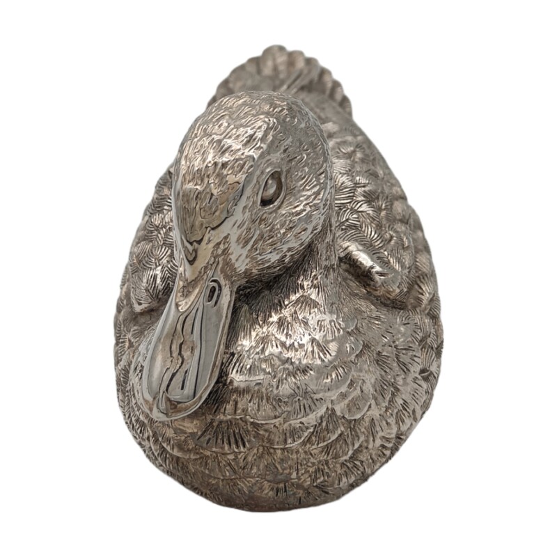 ADORNO PELTRE PATO 04 plateadouniforme